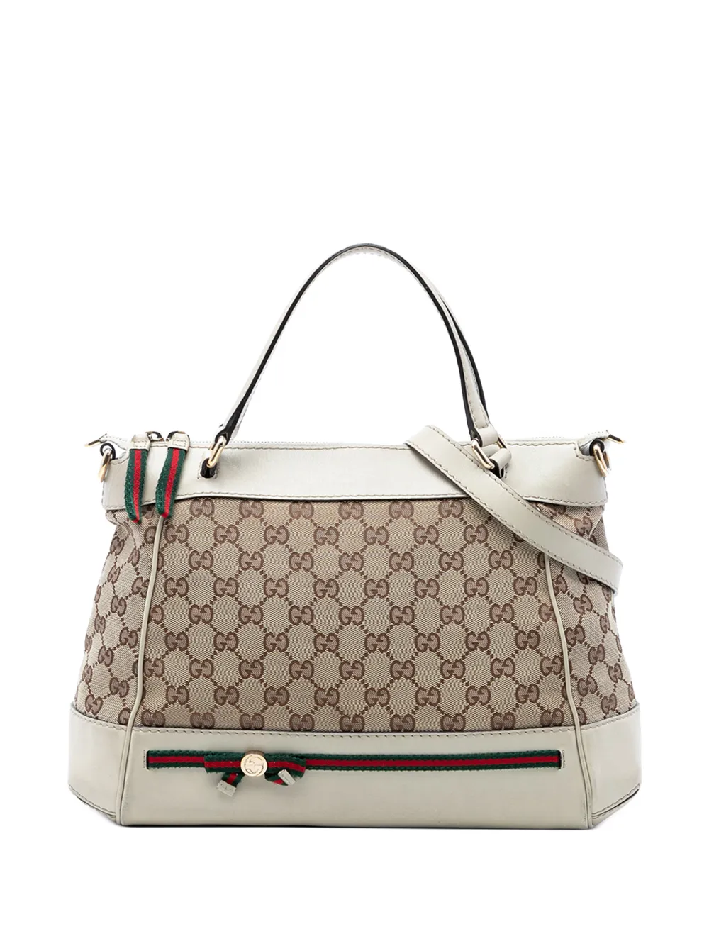 Gucci Pre-Owned 2016-2026 GG Canvas Web Mayfair satchel - Toni neutri