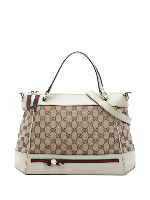 Gucci Pre-Owned 2016-2026 GG Canvas Web Mayfair satchel