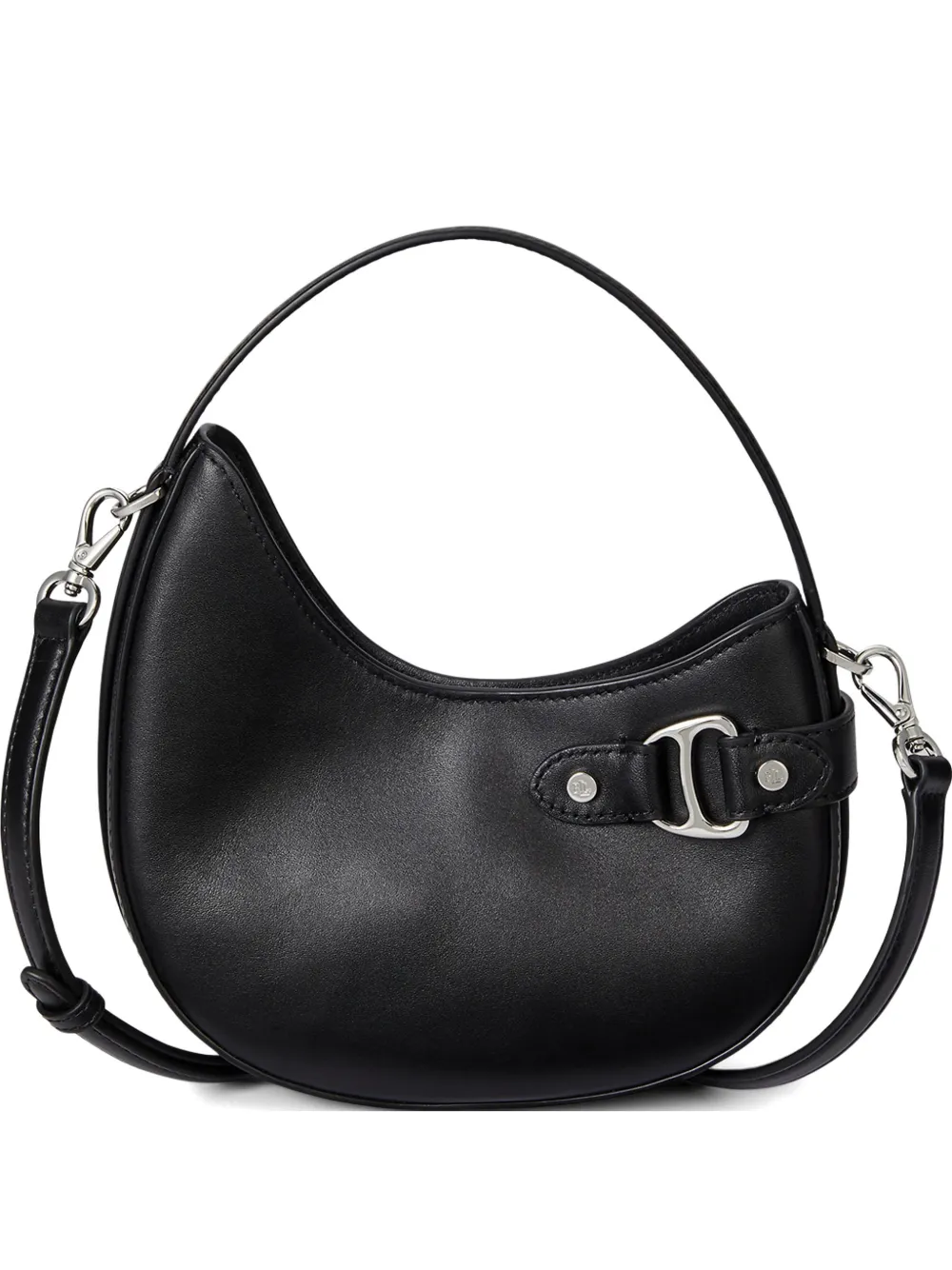 Lauren Ralph Lauren small Tasha D-ring leather tote bag - Nero