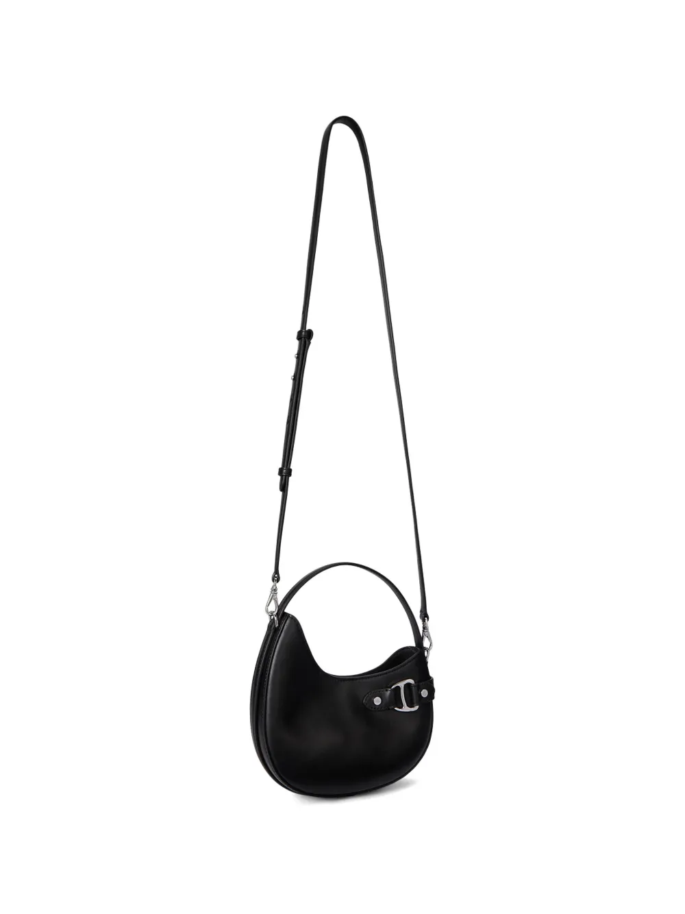 Lauren Ralph Lauren Tasha kleine leren shopper met D-ring Zwart