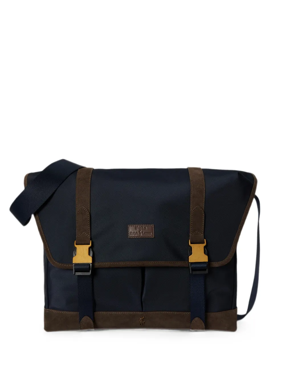 Polo Ralph Lauren Borsa messenger con fibbia e logo - Blu