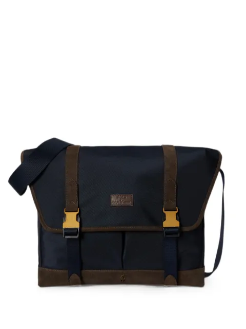 Polo Ralph Lauren logo-patch buckle-fastening messenger bag