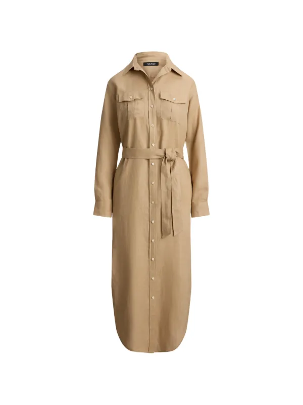 ralph lauren khaki shirt dress Polo Ralph Lauren Big Girls Belted Cotton Chino Shirtdress - Classic Khaki