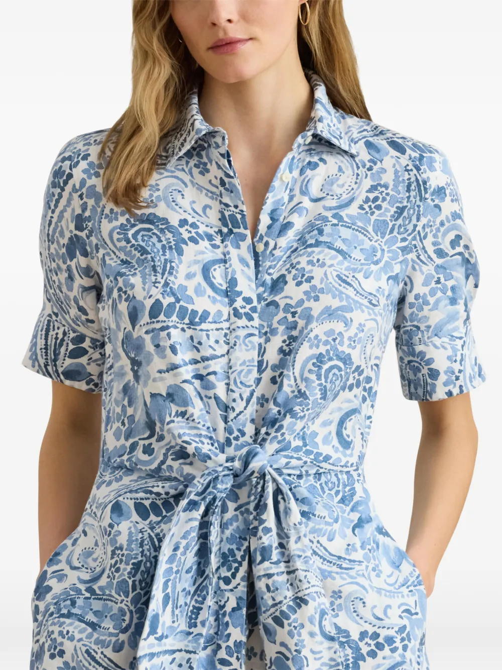Lauren Ralph Lauren Midi-jurk met paisley-print Blauw