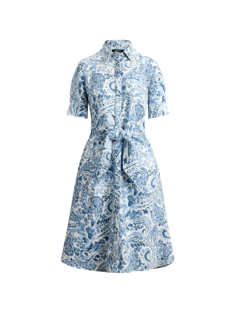 Lauren Ralph Lauren paisley-print tie-front midi dress - Blu