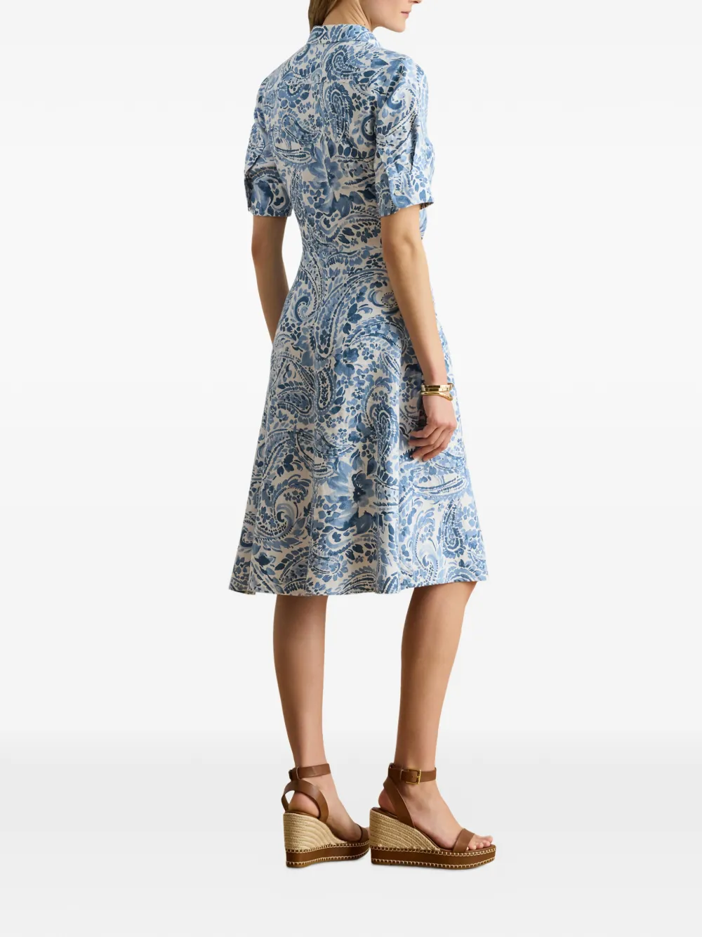 Lauren Ralph Lauren Midi-jurk met paisley-print Blauw