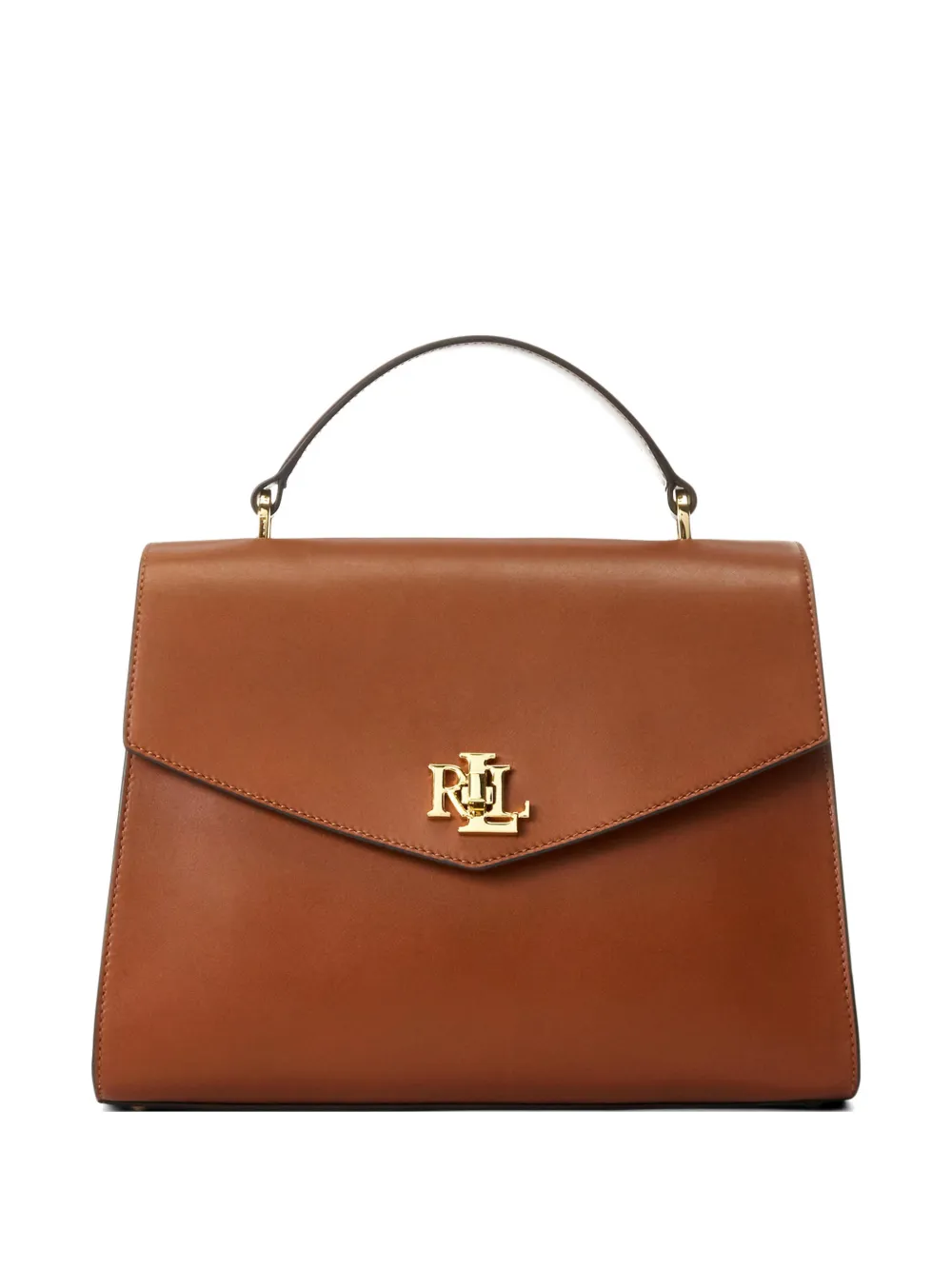 Lauren Ralph Lauren medium Farrah leather tote bag - Marrone