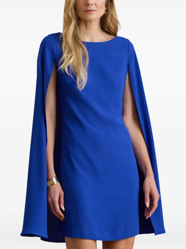 lauren cape georgette cocktail dress Lauren Ralph Lauren Cape Georgette Cocktail Dress (RAF253980921) - Cocktailjurken
