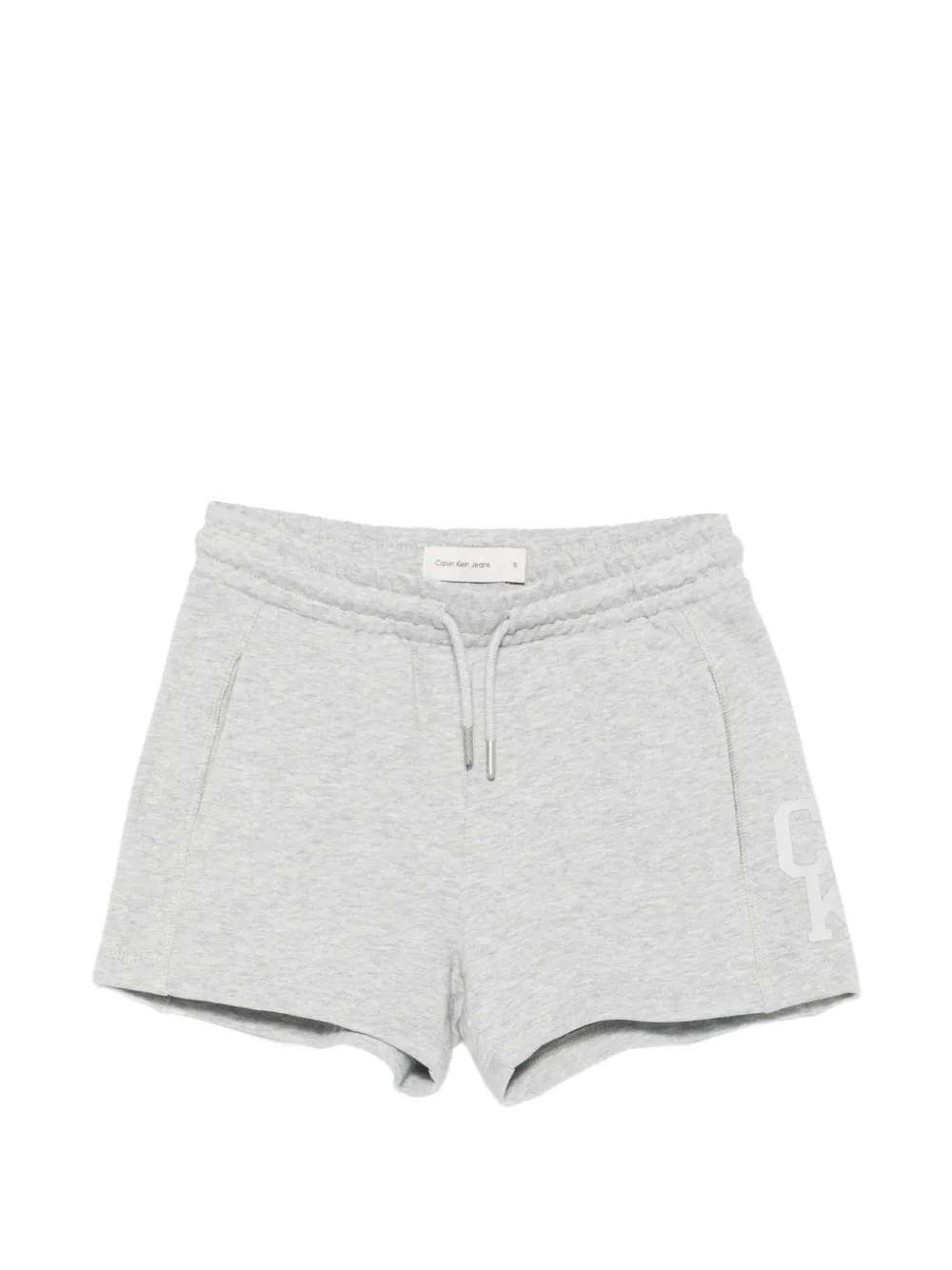 Calvin Klein Kids logo-print drawstring shorts - Grigio