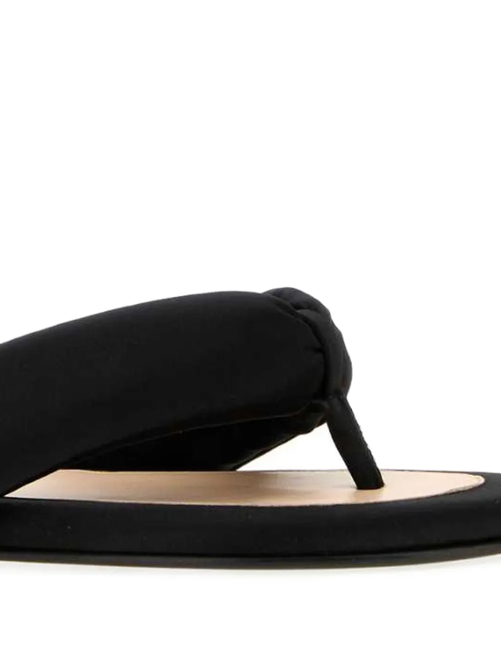 Carven satin thong slippers Zwart