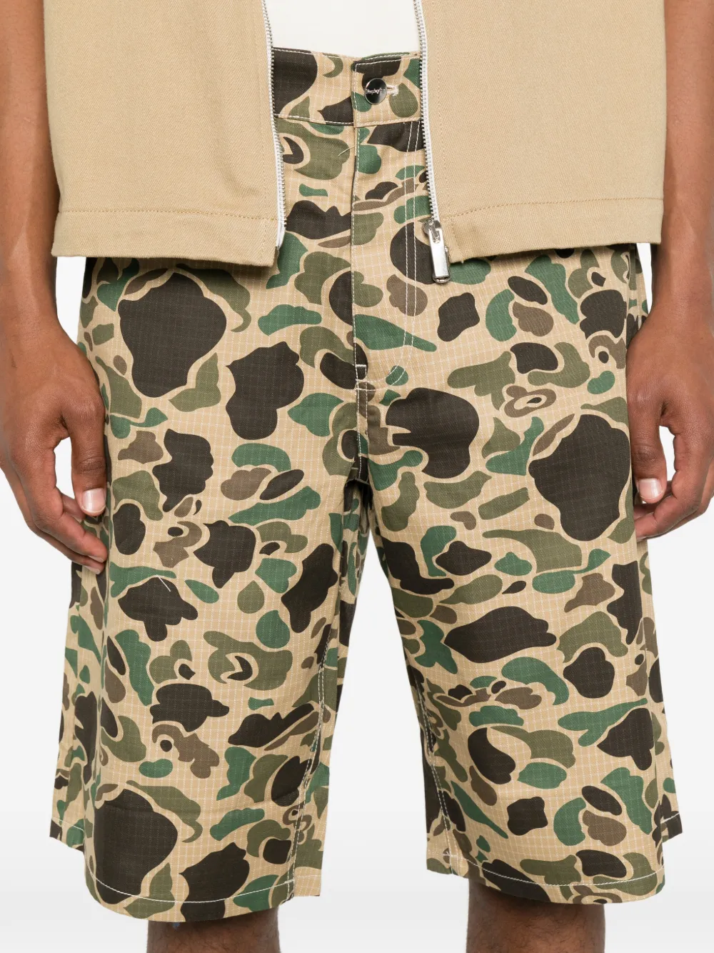 Replay Ripstop shorts met camouflageprint Groen