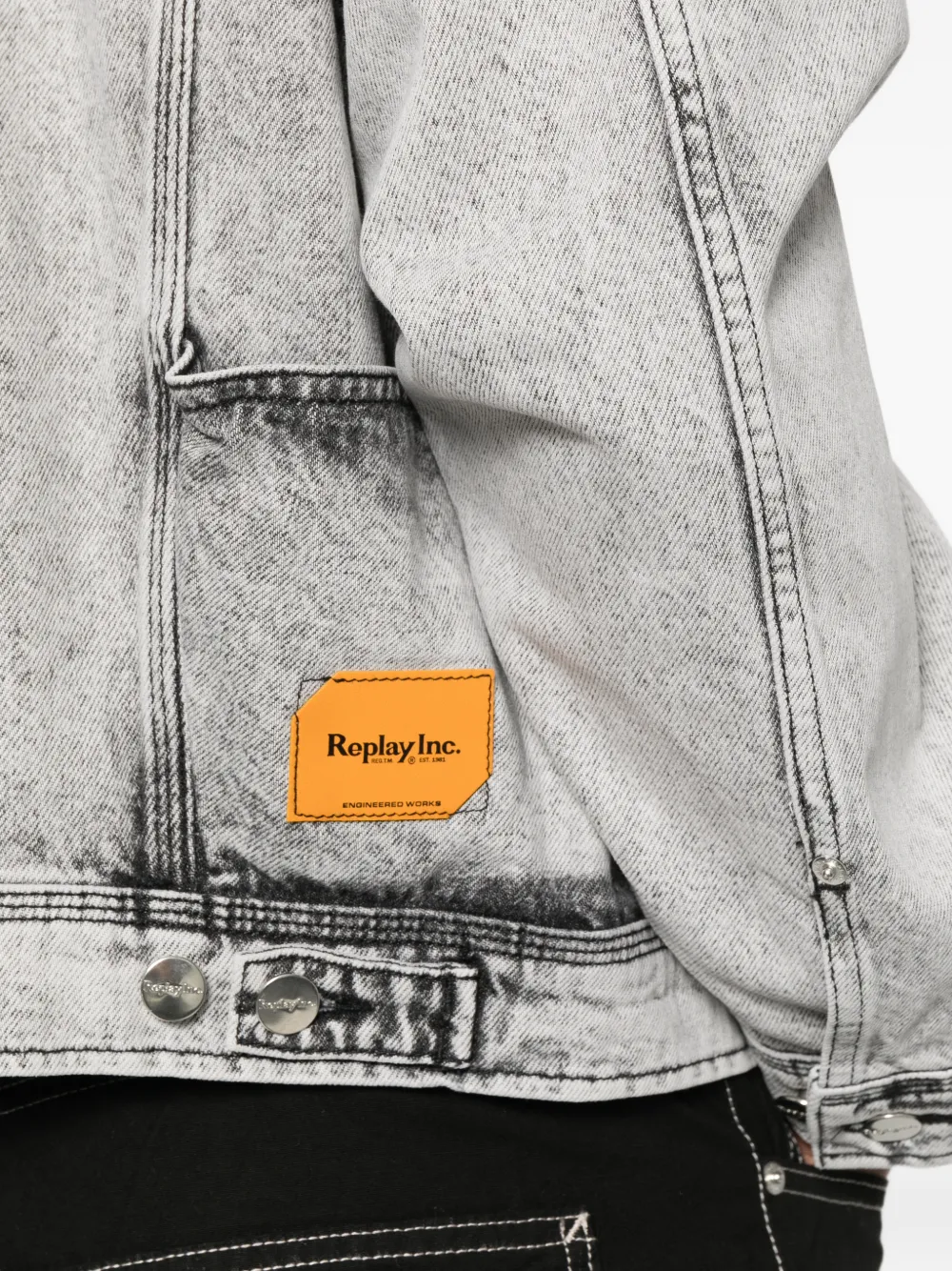 Replay Denim jack Grijs