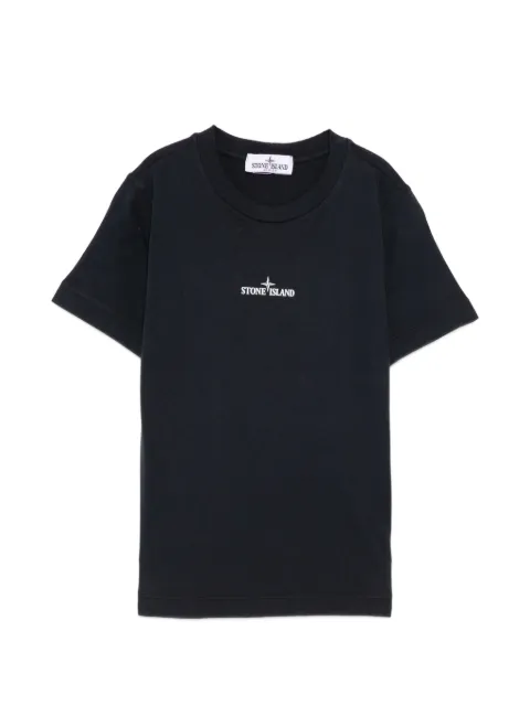 Stone Island Junior playera con logo estampado