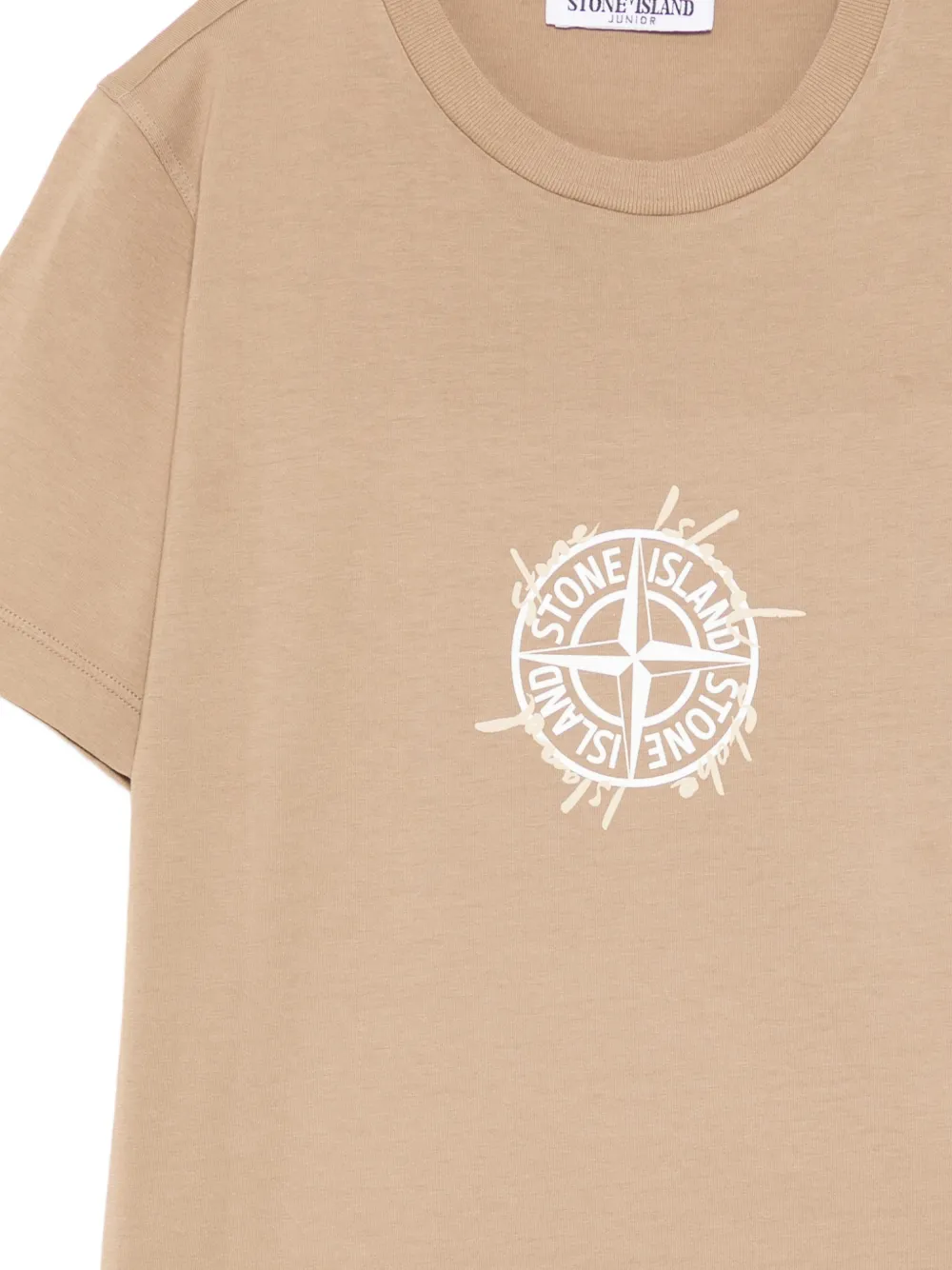 Stone Island Junior T-shirt met print Bruin