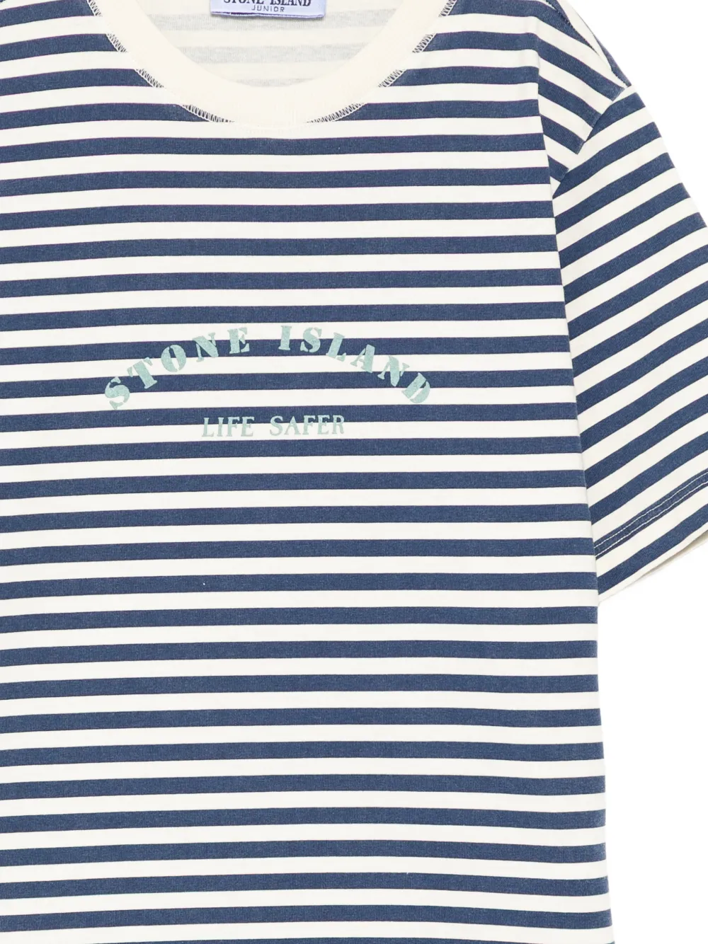 Stone Island Junior T-shirt met logoprint Blauw