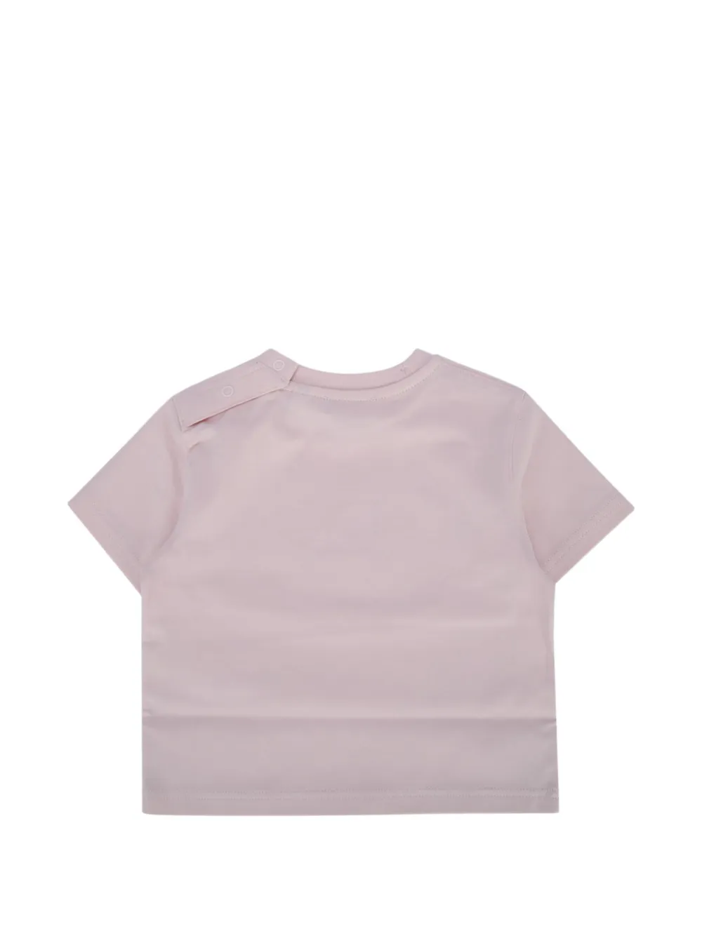 Burberry Kids T-shirt met logo-print en knoop op de schouders Roze