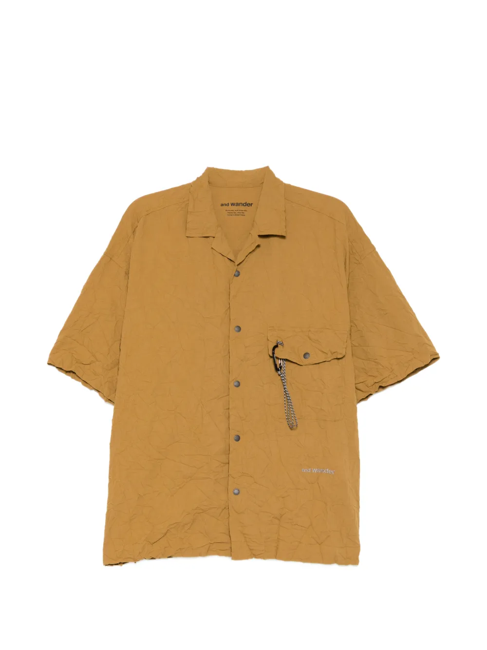 and Wander washer pleated short-sleeve shirt - Giallo