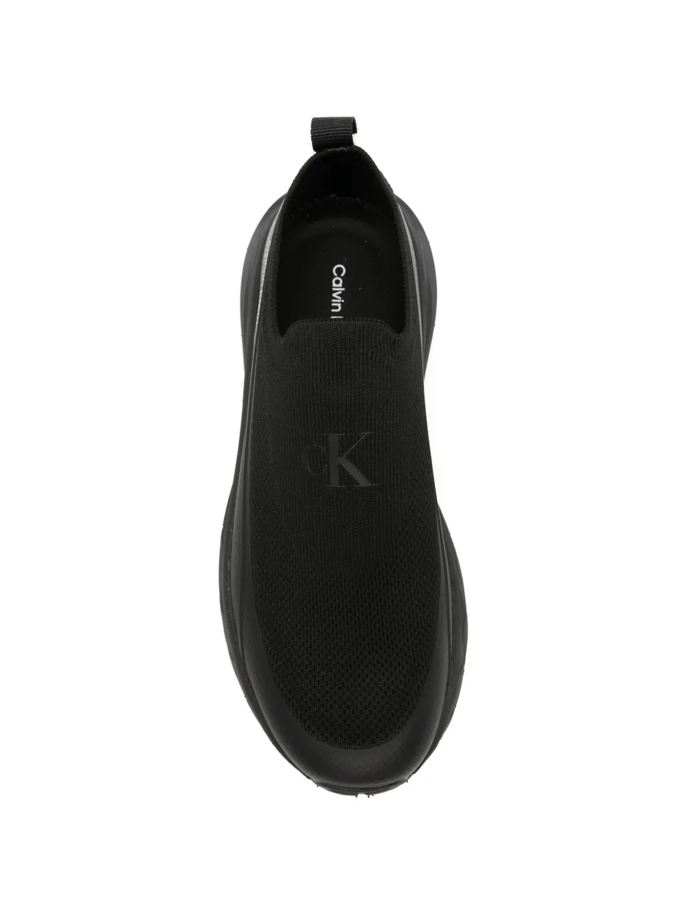 Calvin Klein Kids Slip-on sneakers met logoprint Zwart