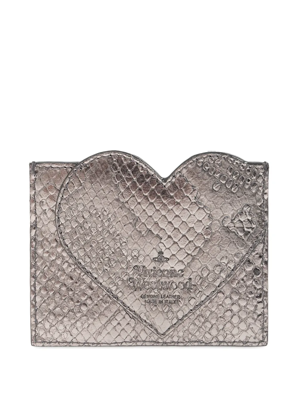 Vivienne Westwood snake-effect heart-shaped Card Holder | Grey