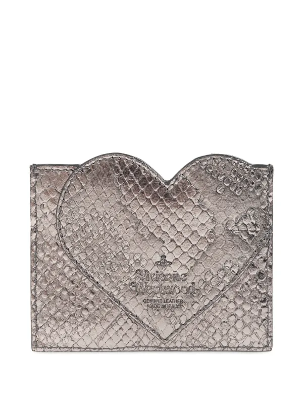 Vivienne Westwood snake-effect heart-shaped Card Holder | Grey