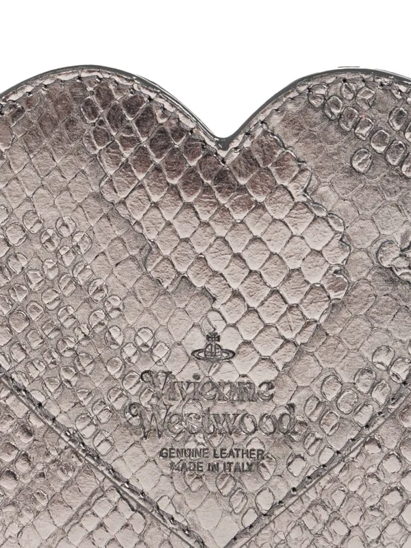 Vivienne Westwood snake-effect heart-shaped Card Holder | Grey