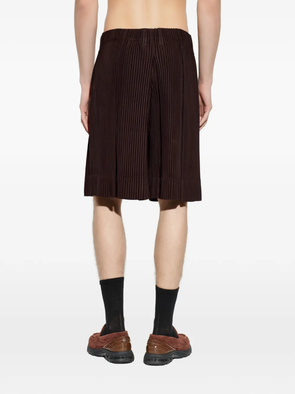 Homme Plissé Issey Miyake Geplooide shorts Bruin