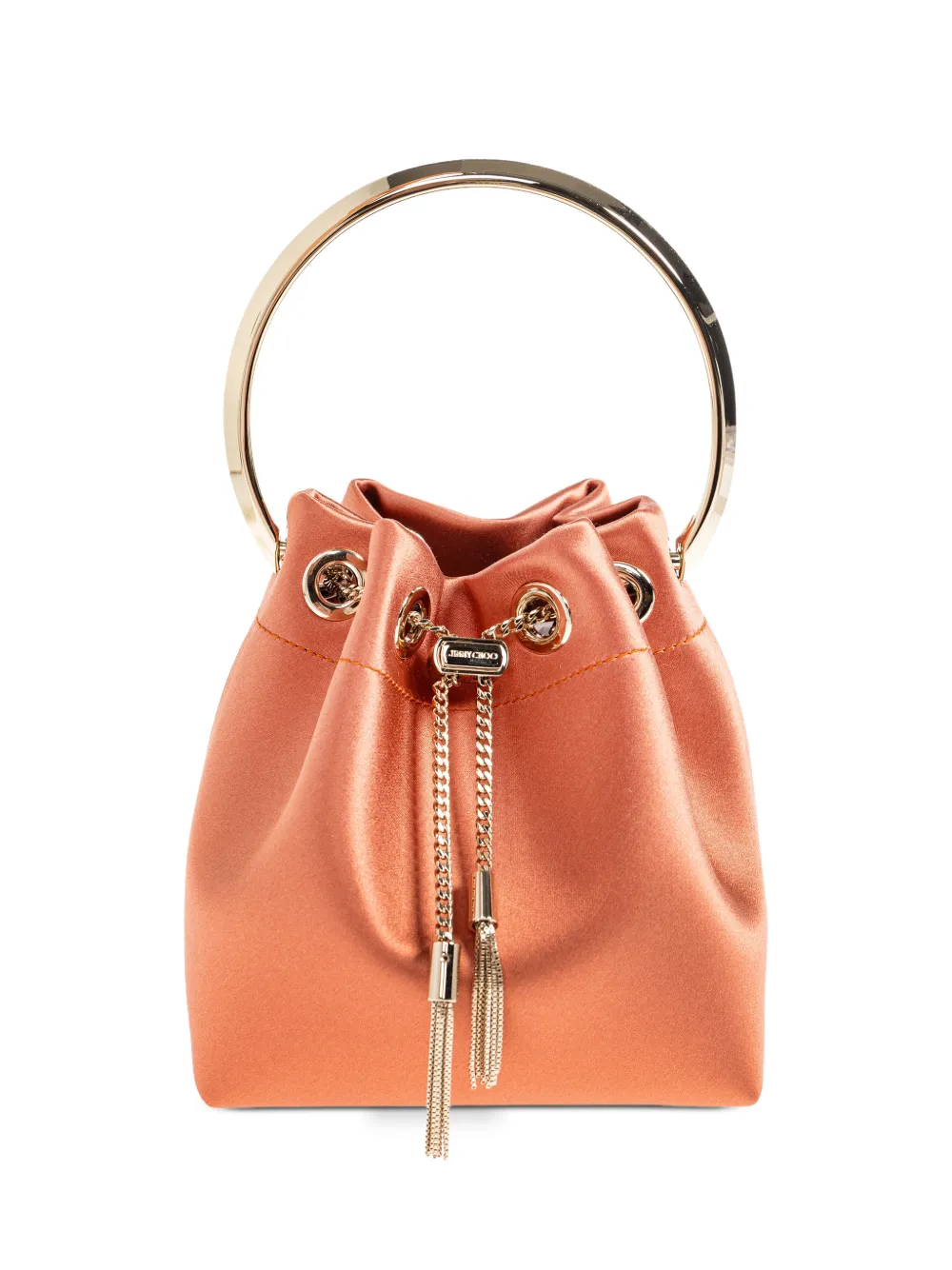 Jimmy Choo Bon Bon bracelet-handle bucket bag - Arancione