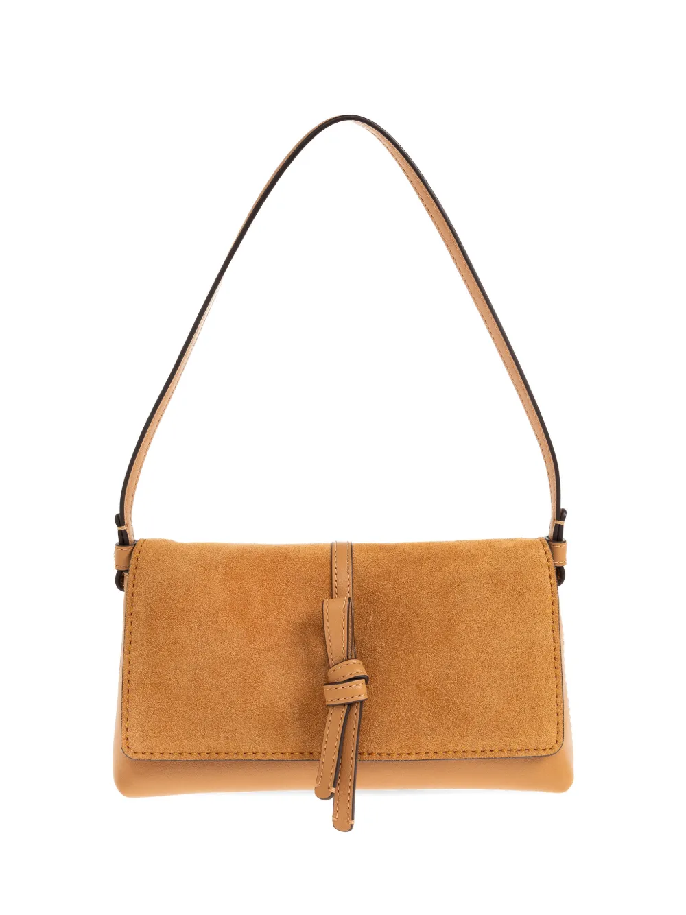 Kate Spade small Loop suede-panelled knotted shoulder bag - Arancione