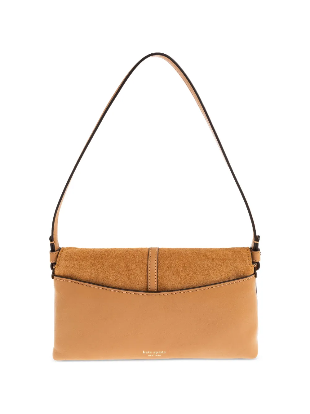 Kate Spade Kleine Loop geknoopte schoudertas met suède vlakken Oranje