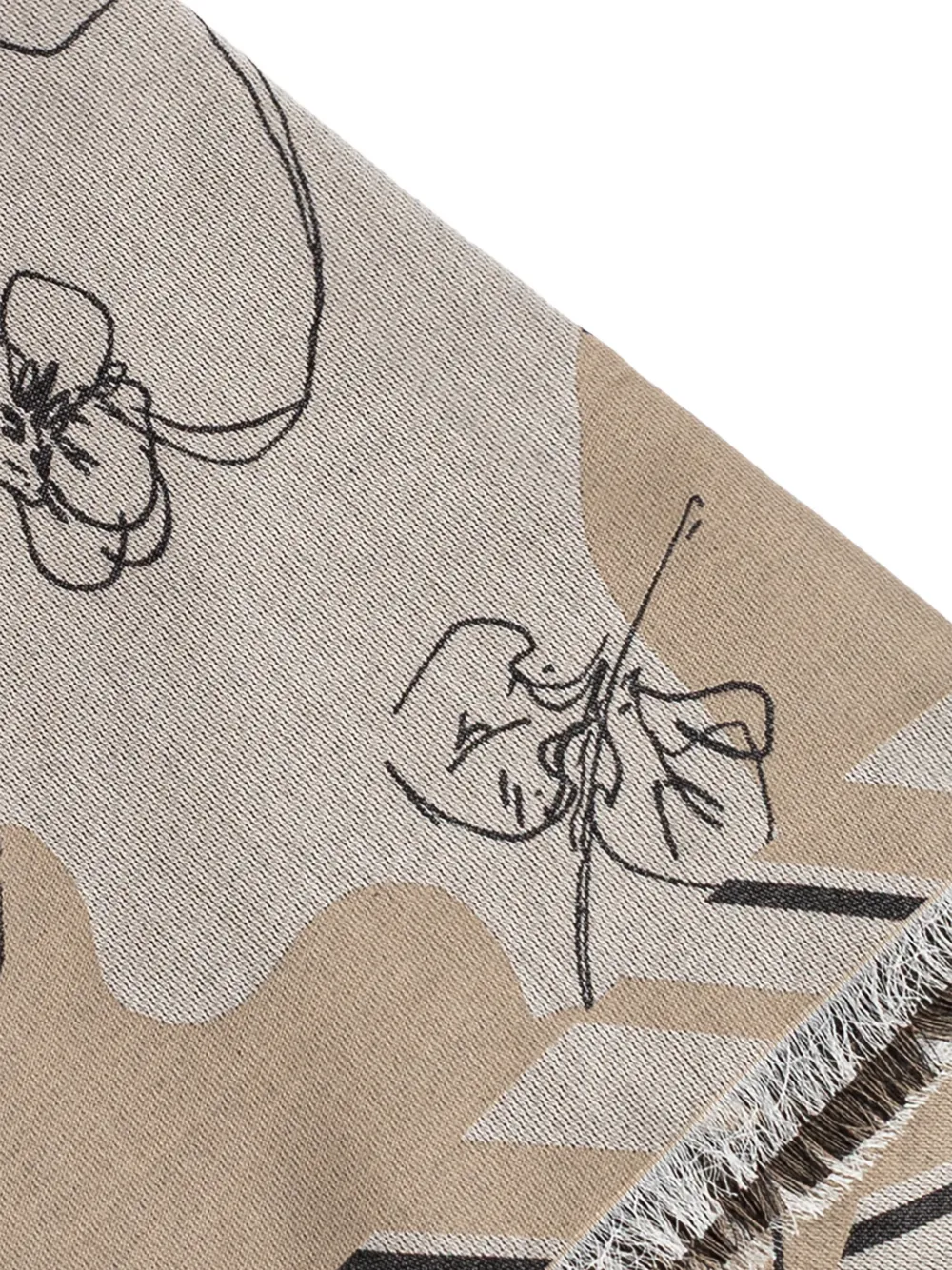 Vivienne Westwood Sjaal met franje en Orb-print Beige