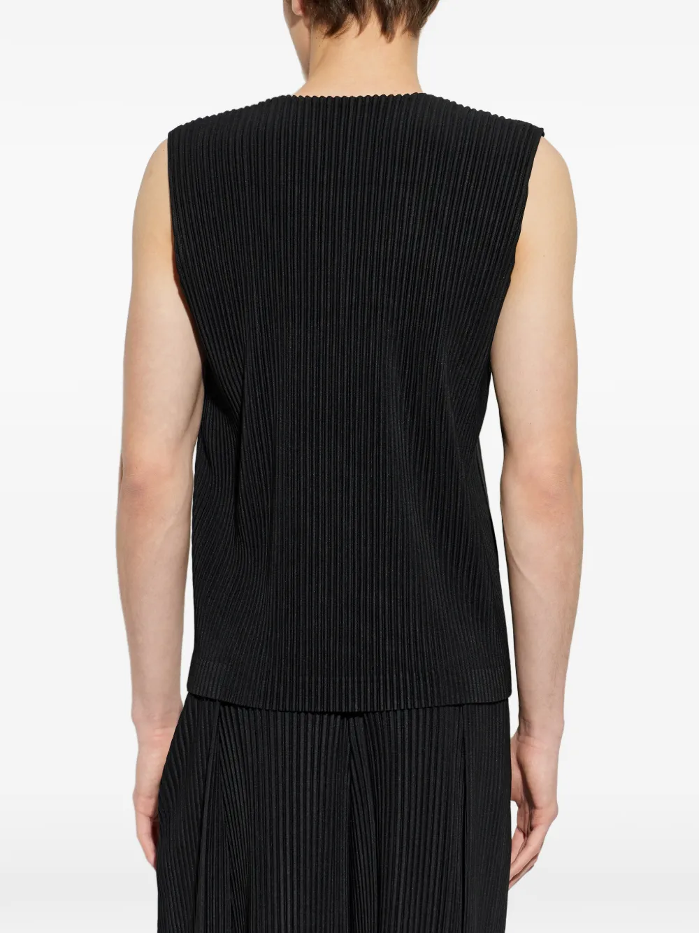 Homme Plissé Issey Miyake プリーツ ベスト | ブラック | FARFETCH JP