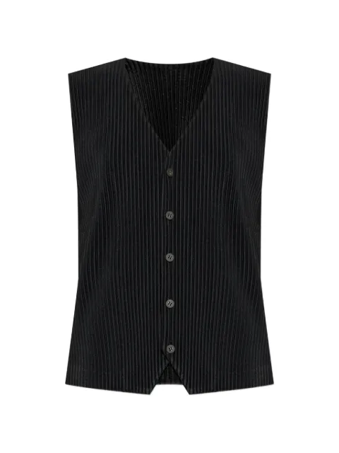 Homme Plissé Issey Miyake pleated V-neck waistcoat