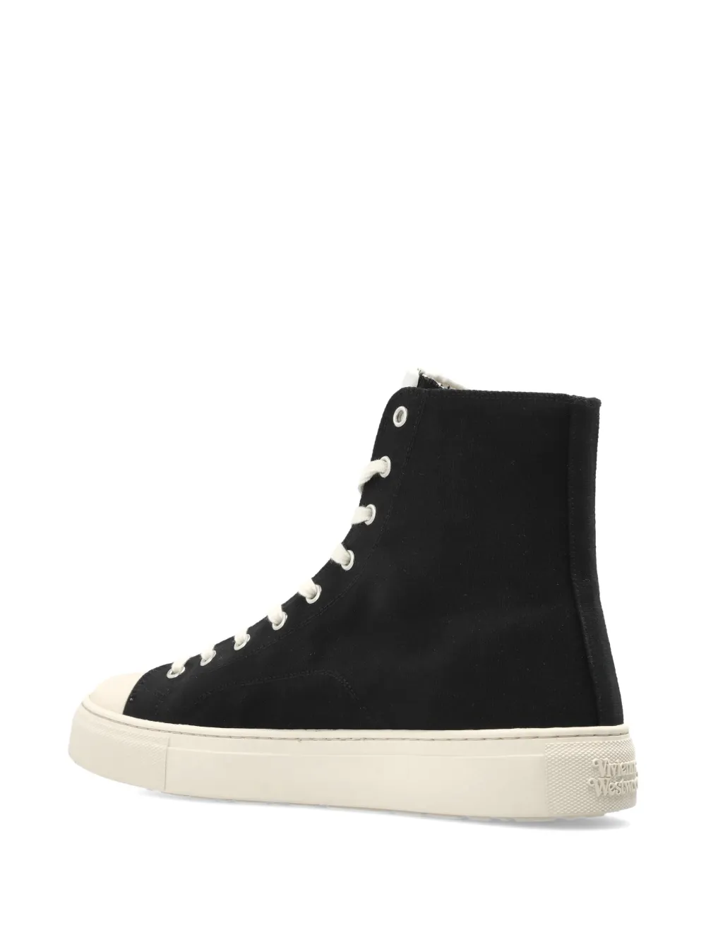 Vivienne Westwood Plimsoll embroidered high-top sneakers Zwart