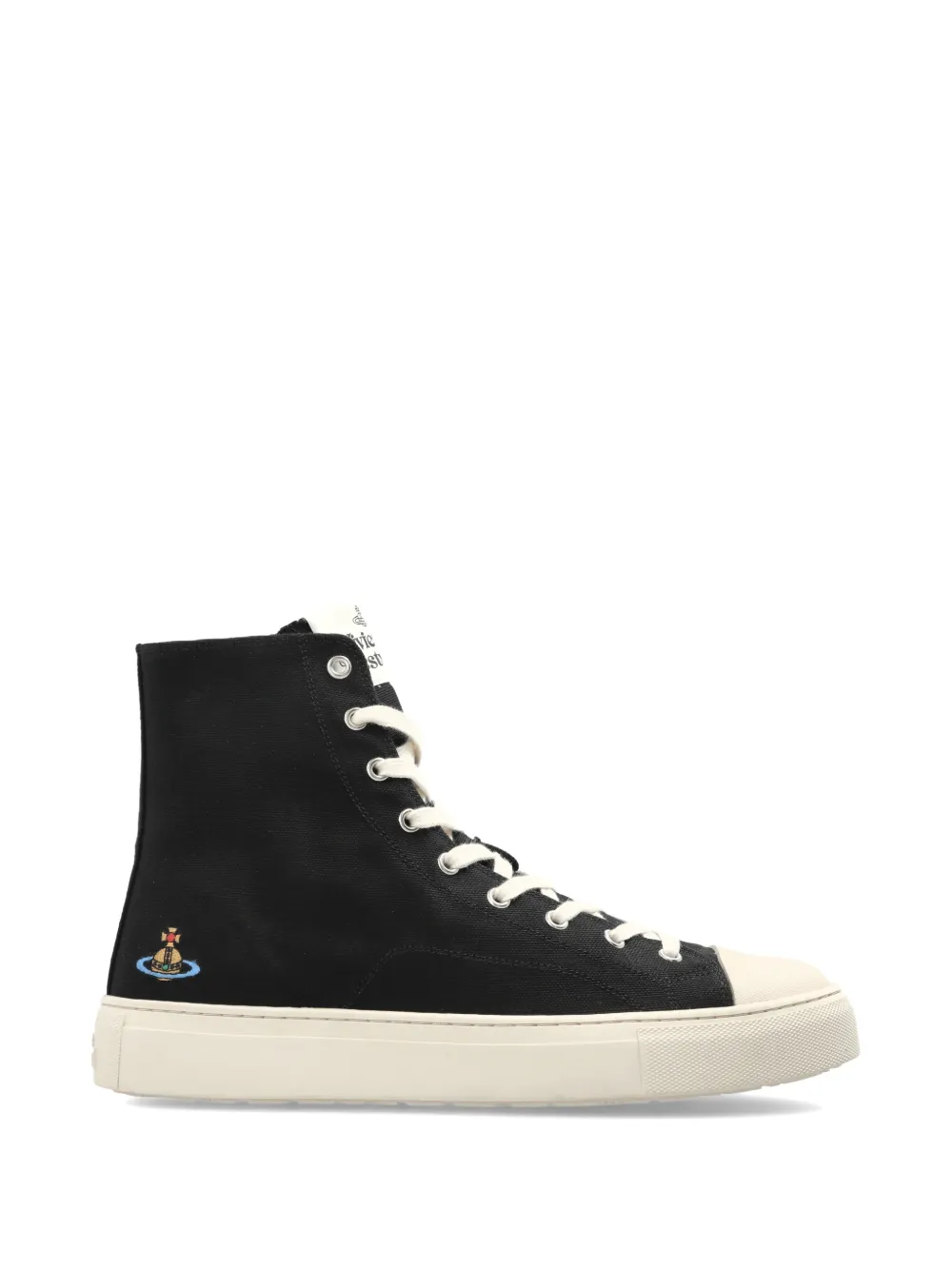 Vivienne Westwood Plimsoll embroidered high-top sneakers - Schwarz