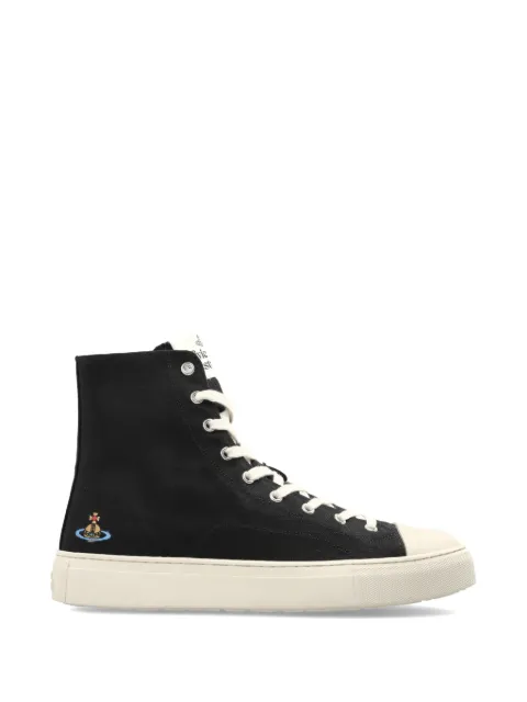 Vivienne Westwood Plimsoll embroidered high-top sneakers
