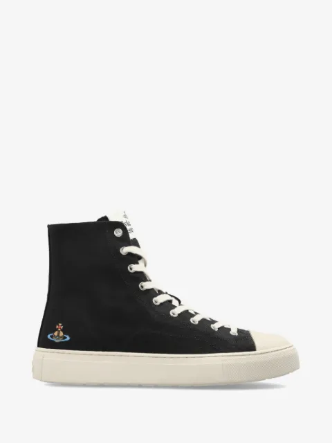 Vivienne Westwood Plimsoll embroidered high-top sneakers