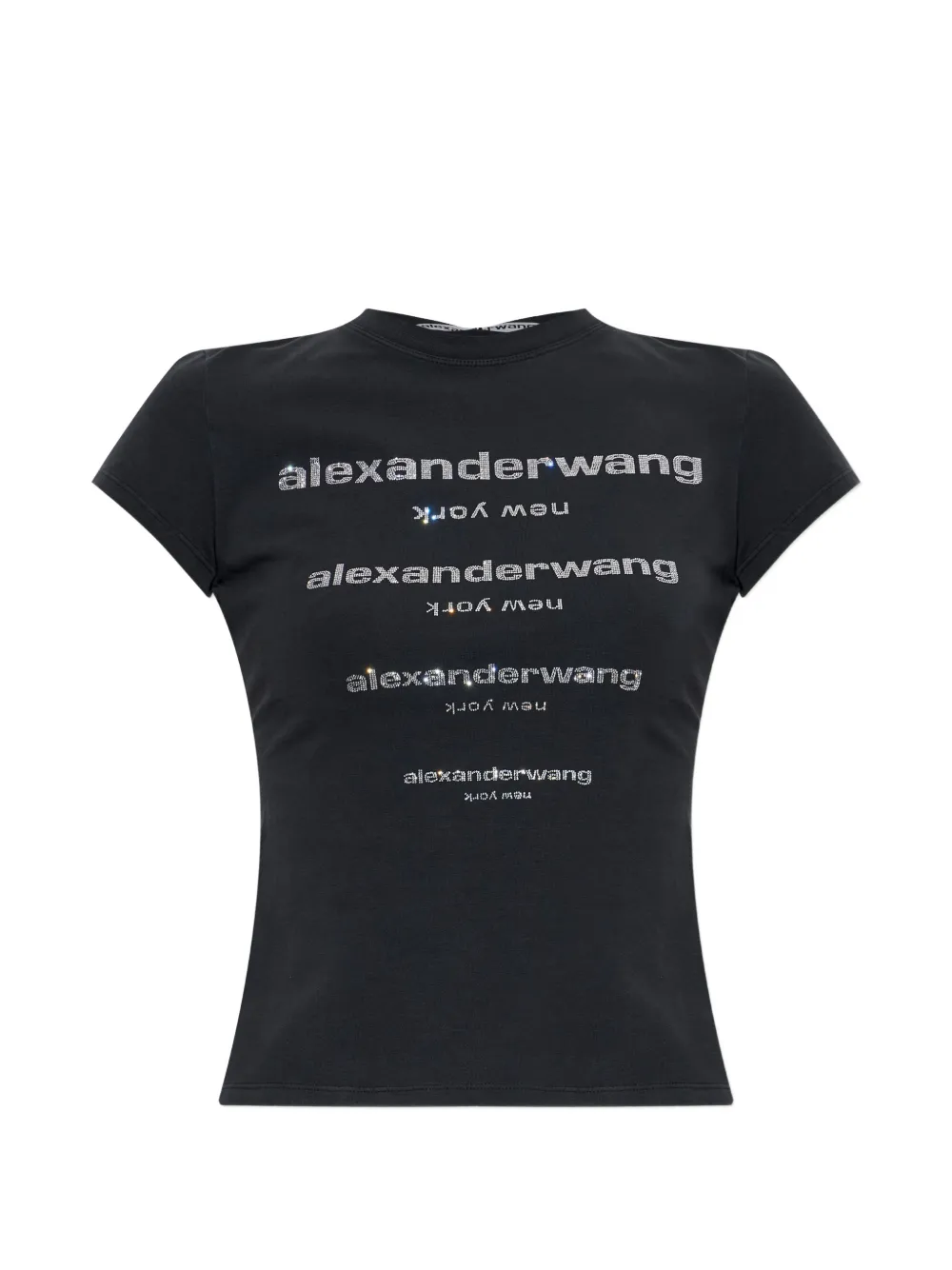 Alexander Wang crystal-embellished T-shirt - Nero