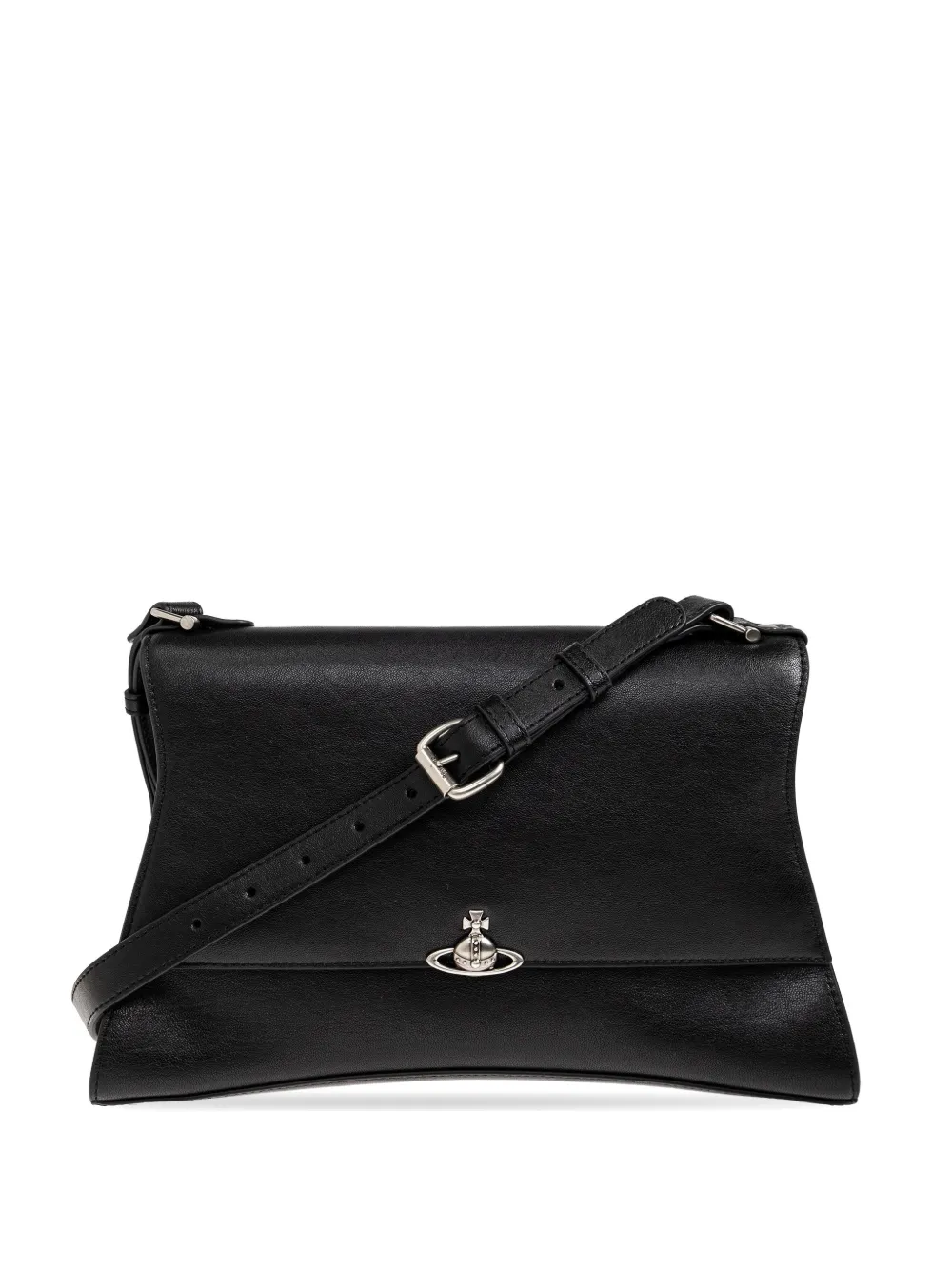Vivienne Westwood Orb-plaque leather tote bag - Schwarz