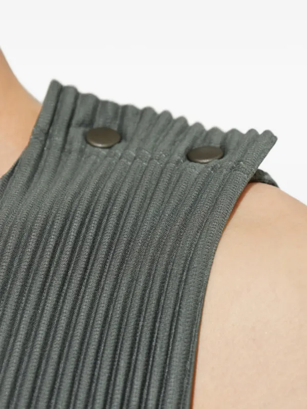 Homme Plissé Issey Miyake Pleated Sleeveless Jumpsuit | Grey