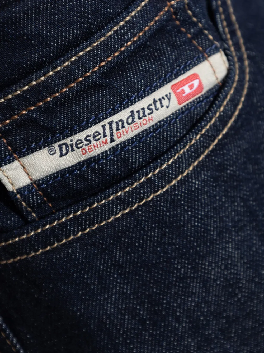 Diesel 2007 Zatiny jeans met logopatch Blauw