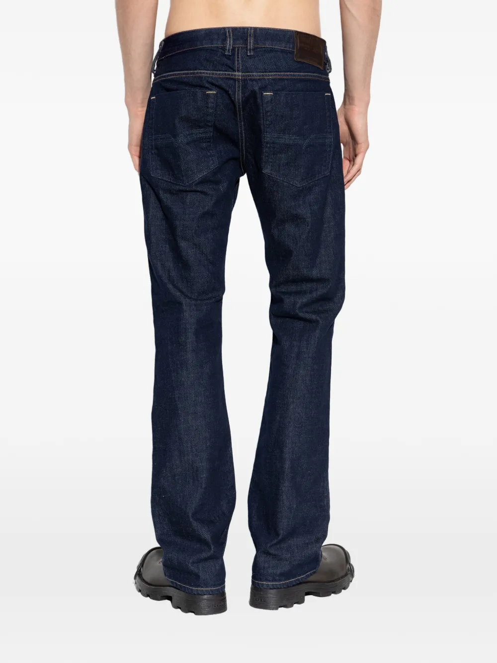 Diesel 2007 Zatiny jeans met logopatch Blauw