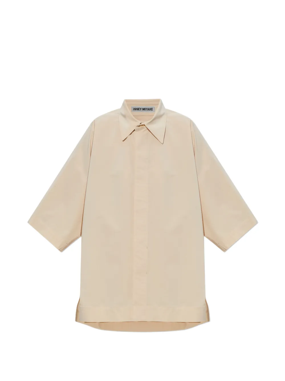 Issey Miyake concealed-button shirt - Neutrals