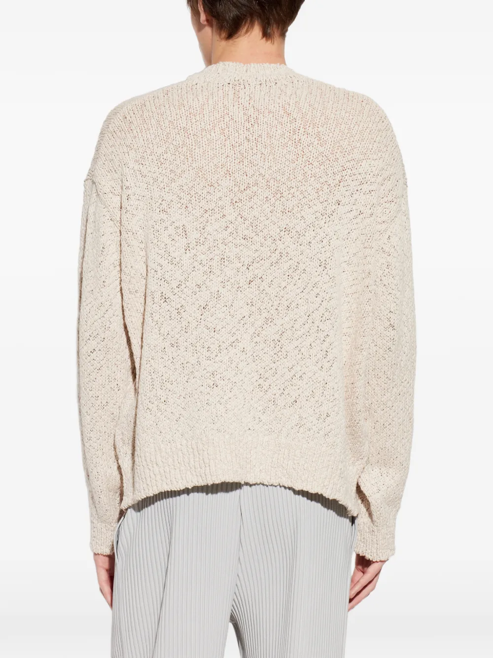Homme Plissé Issey Miyake Grofgebreide trui Beige