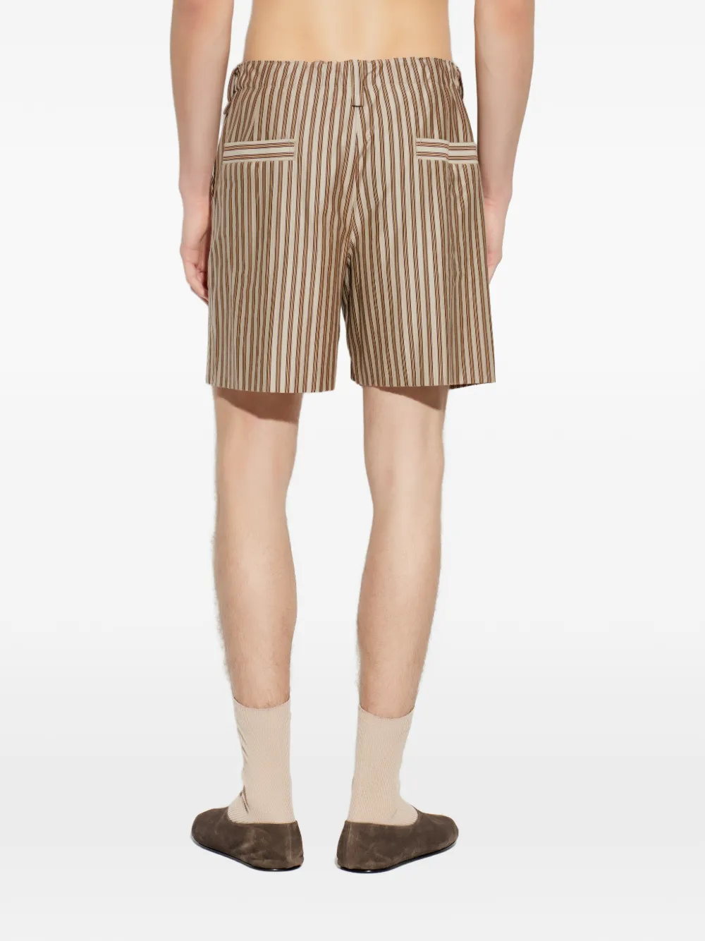 Homme Plissé Issey Miyake Gestreepte shorts Bruin