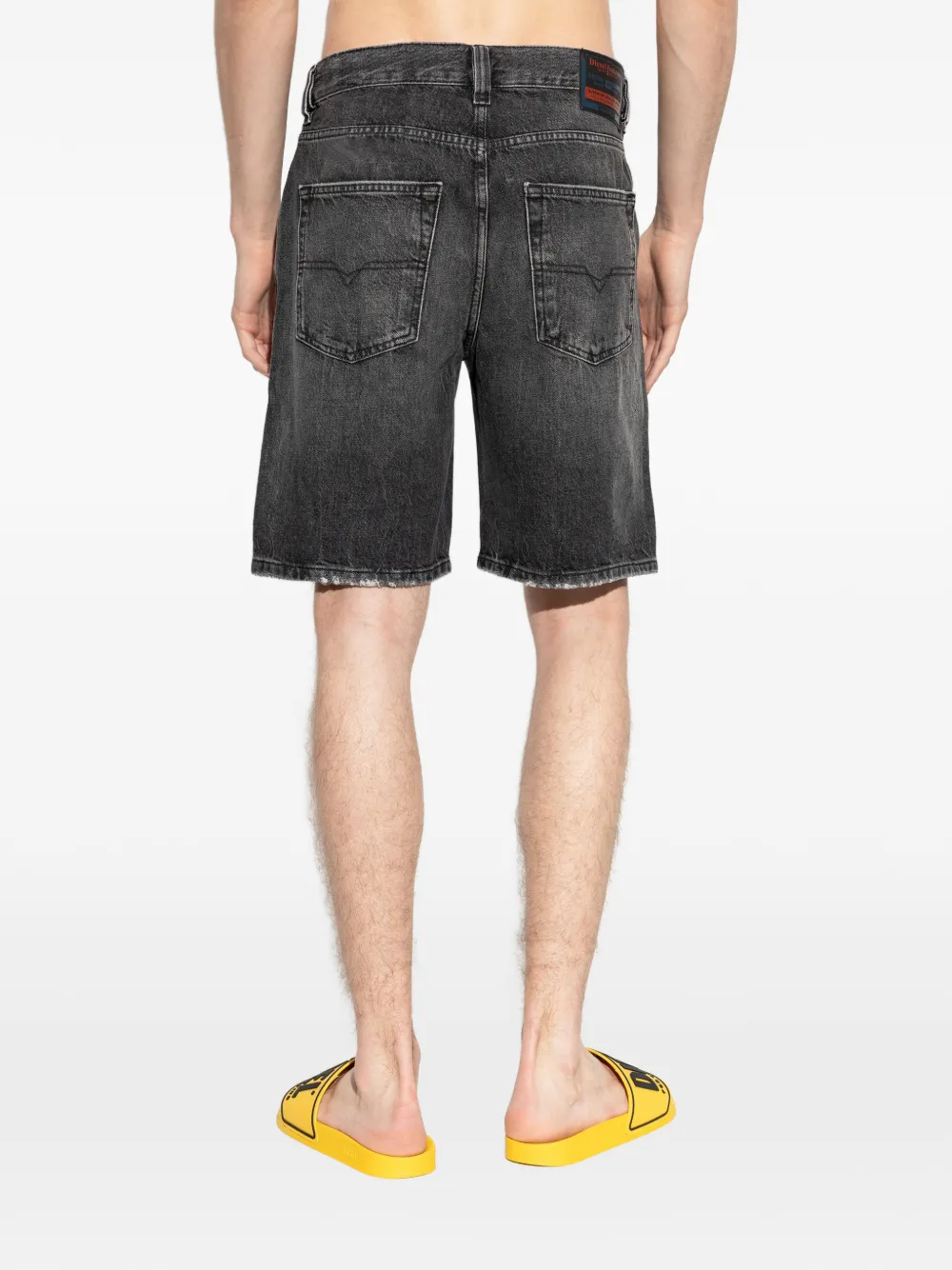 Diesel Gerafelde denim shorts Grijs