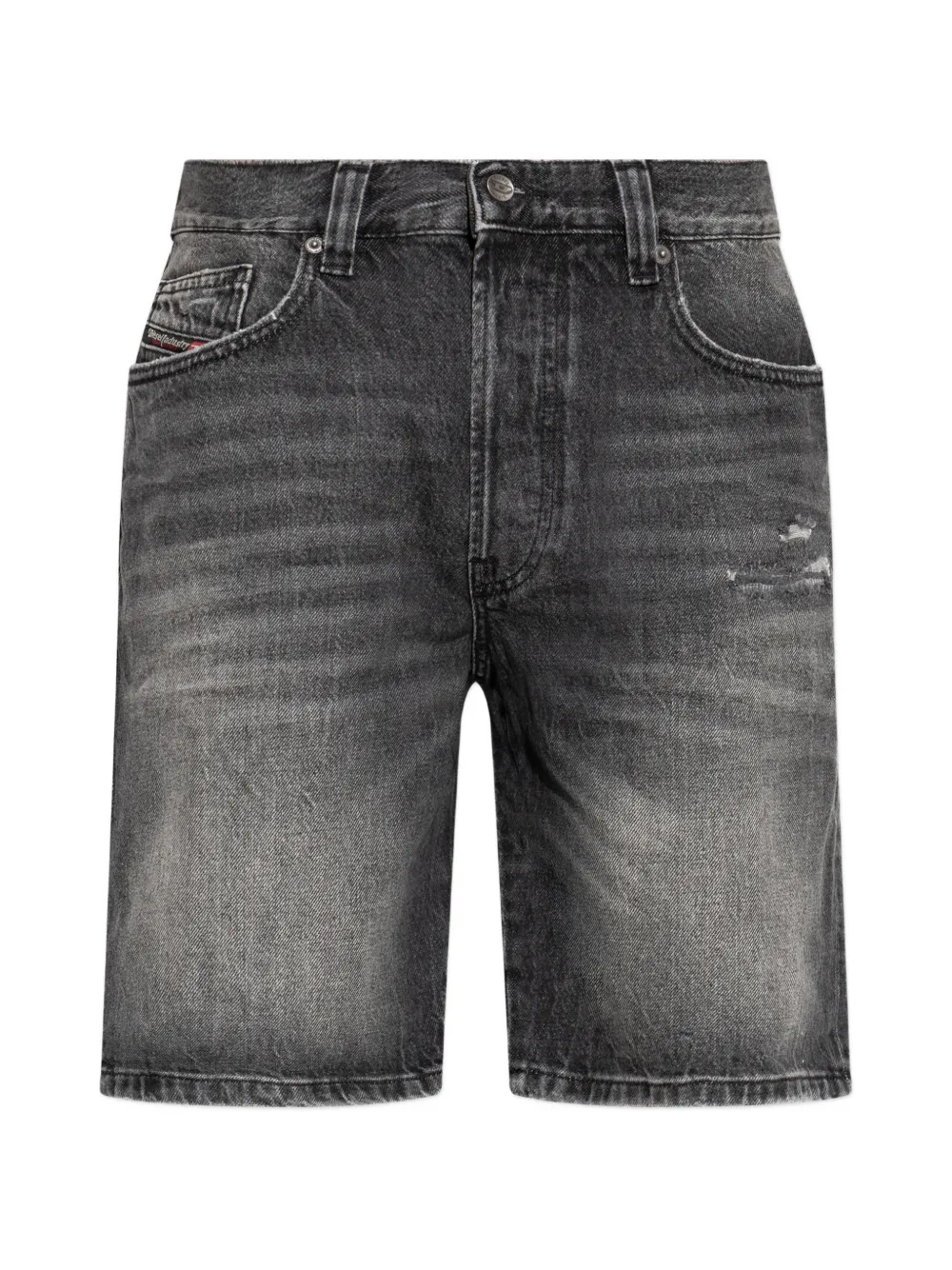 Diesel distressed-effect denim shorts - Grau