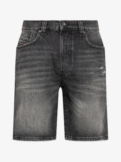 Diesel shorts de mezclilla con efecto envejecido