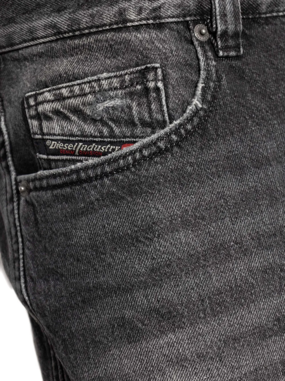 Diesel Gerafelde denim shorts Grijs