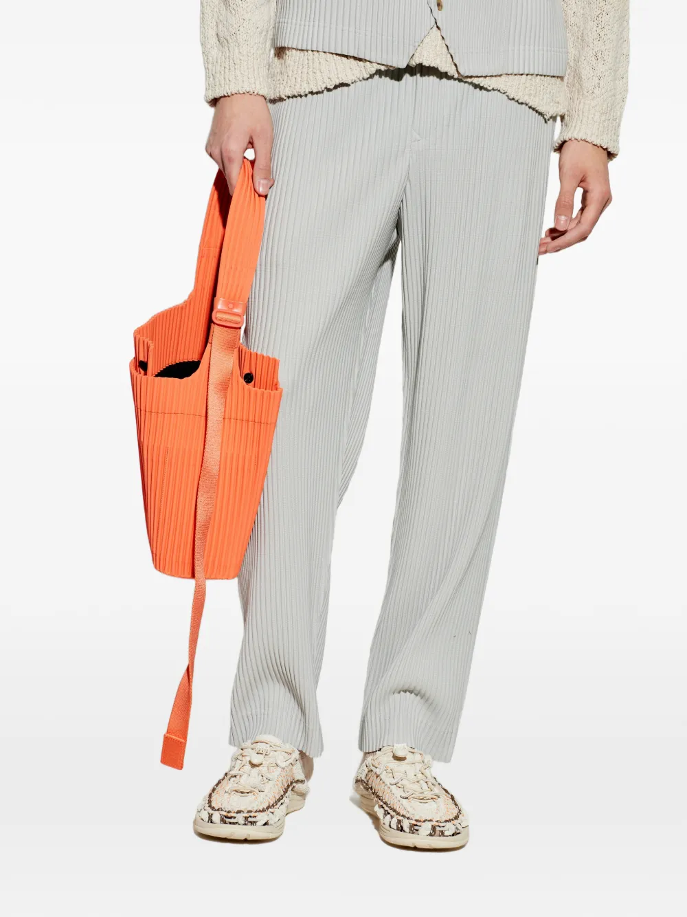 Homme Plissé Issey Miyake Geplooide schoudertas Oranje