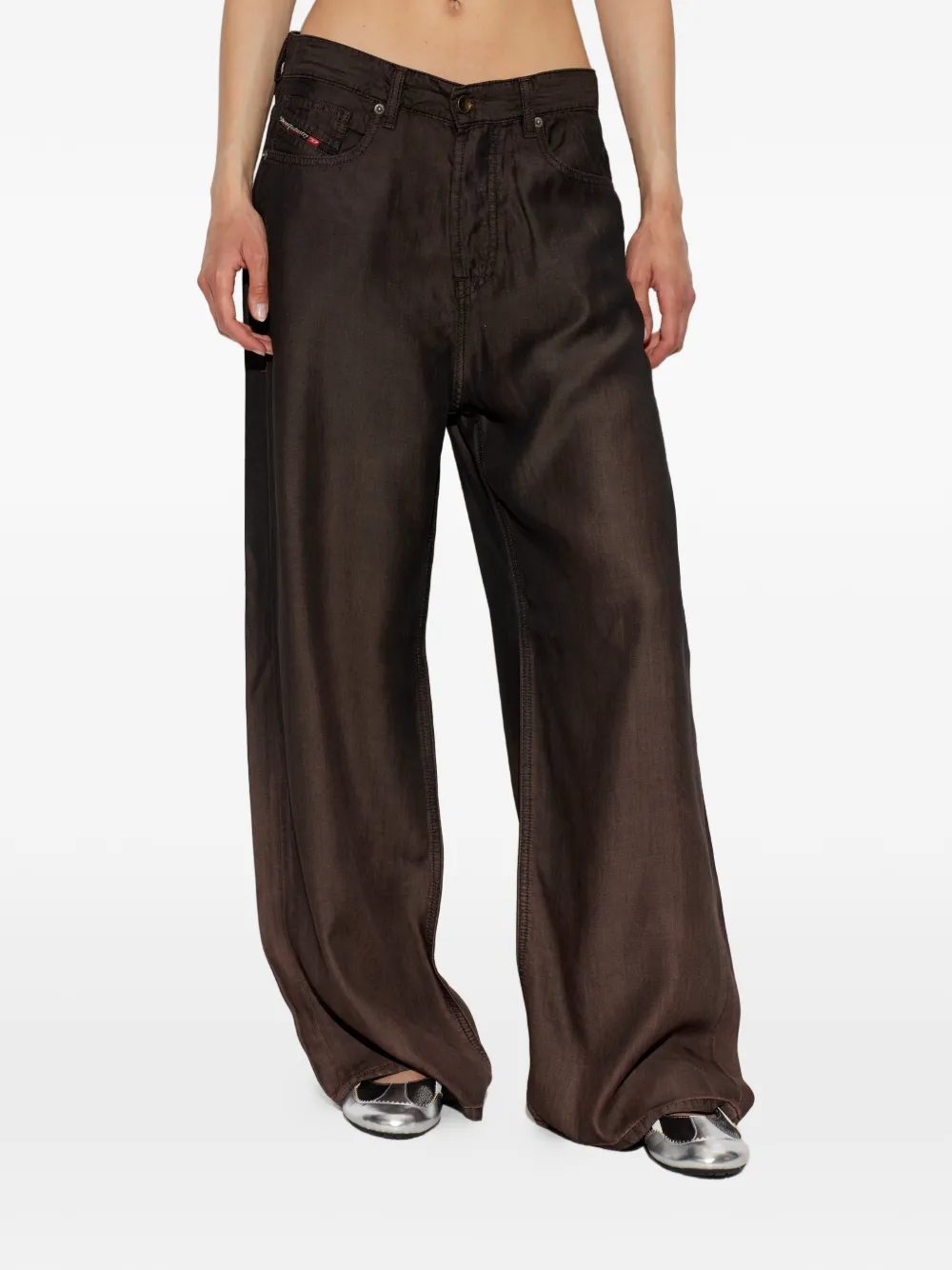 Diesel Jeans met wijde pijpen Bruin